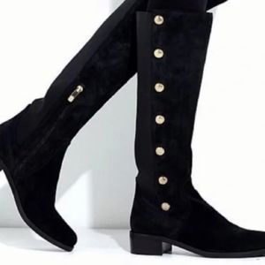 Vince Camuto Black Vacilla Riding Stretch Boots Size 7